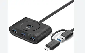 UGREEN USB-C USB-A 3.0 to 4-Port Hub 1M Black - CR113