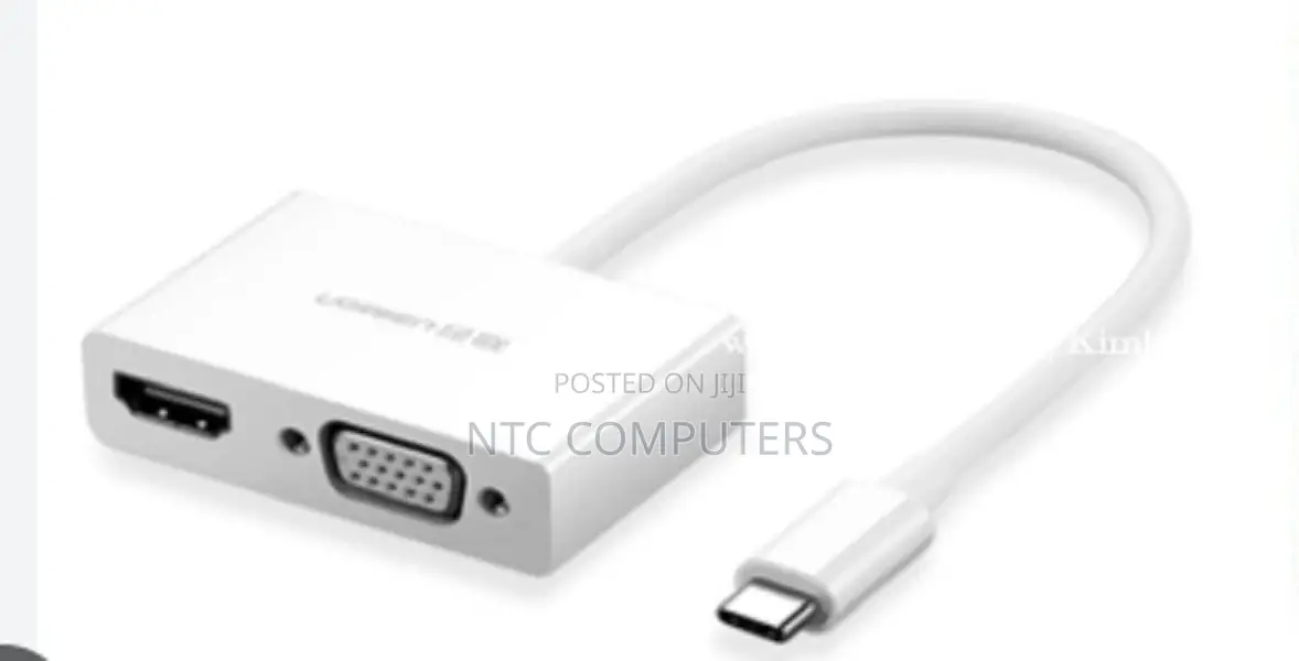 UGREEN USB-C to HDMI + VGA Converter - White - MM123
