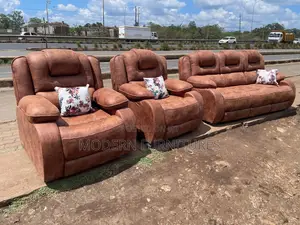 Comfy 5 Seater Semi Recliner Sofa