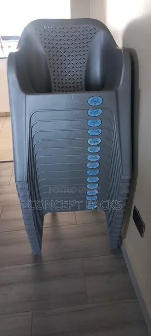 Silver Plastic Skyplast Easy Chair.