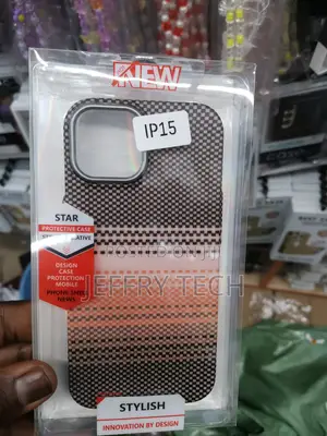 Carbon Fibre Texture Relief Protective Case for iPhone 15