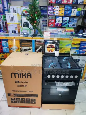 *Mika Standing Cooker 3 Gas +1 Electric ,58cm X58cm*