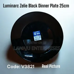 6pc Luminarc Zelie Black Dinner Plate