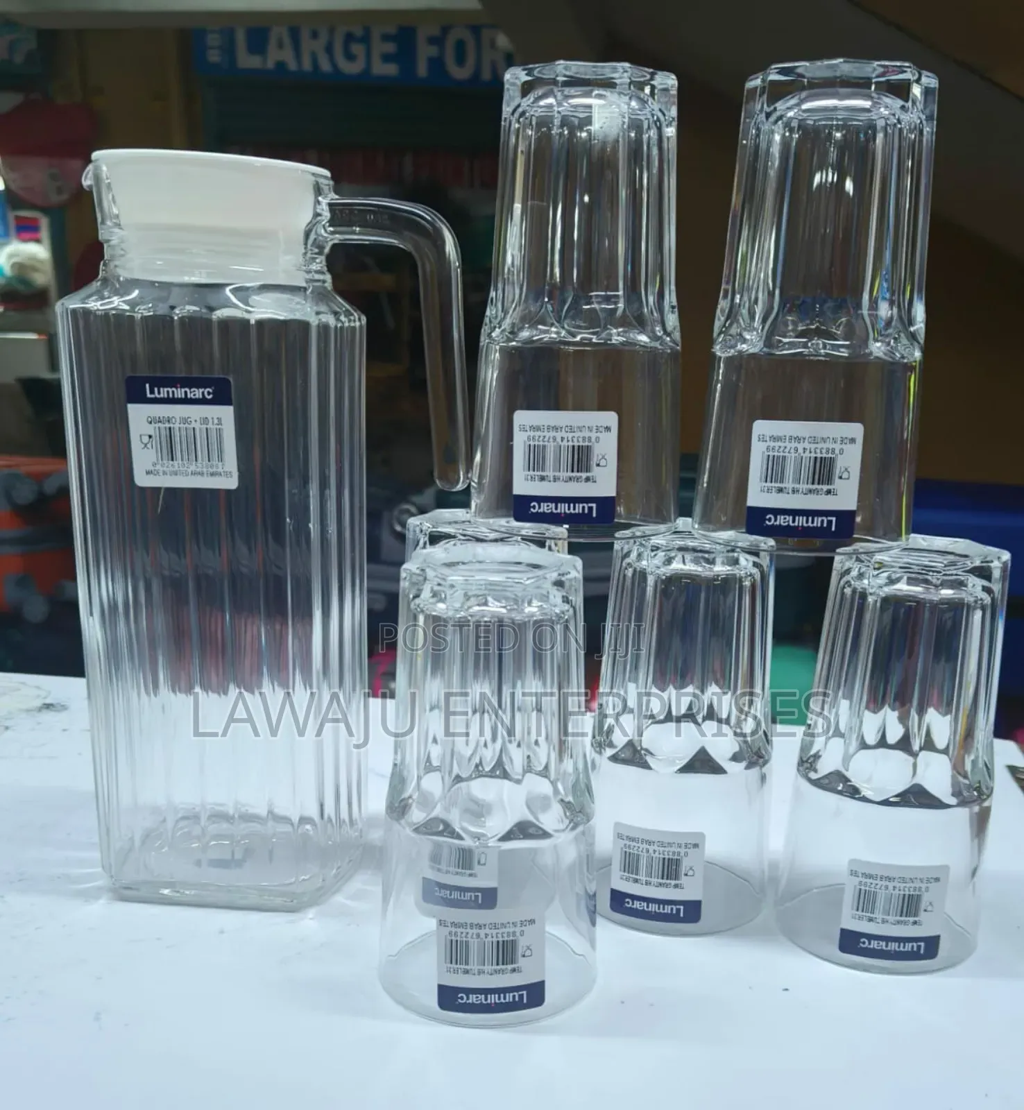 7pc Luminarc Water Set