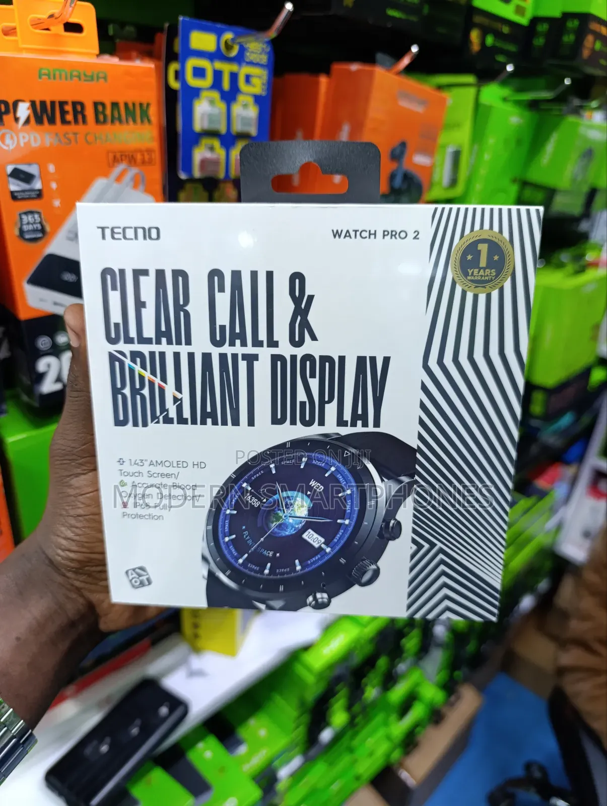 Tecno Watch Pro 2 Smart Watch Wireless Call Amoled Display