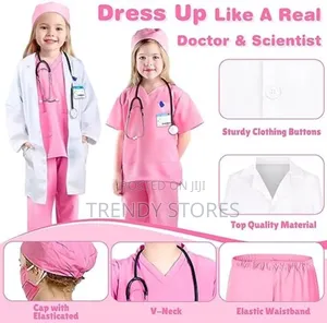 Pink Professional Children's Doctor's Costume