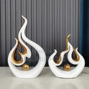 2pcs Set Decoration Ornament Statue Decor