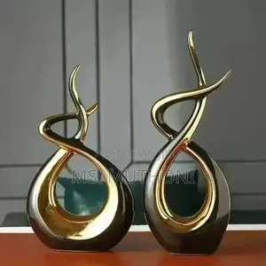 2pcs Set Decoration Ornament Statue Decor