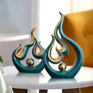 2pcs Set Decoration Ornament Statue Decor