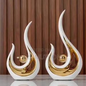2pcs Set Decoration Ornament Statue Decor