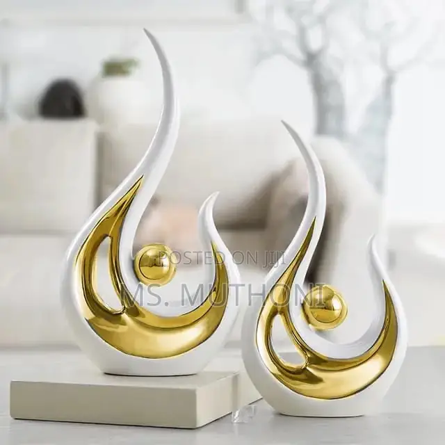 2pcs Set Decoration Ornament Statue Decor