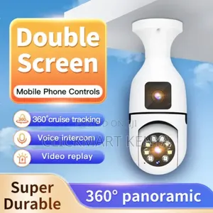 Home Surveillance Dual Lens CCTV Bulb Camera