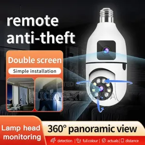 Home Surveillance Dual Lens CCTV Bulb Camera
