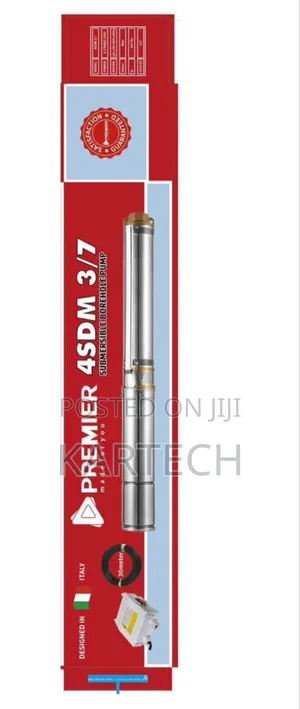 Premier Deep Well Submersible Pump 0.5hp 50M Head