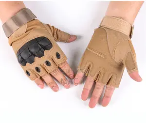 Half Finger Rubber Hard Knuckle Outdoor Tactical Gloves