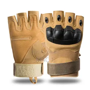 Half Finger Rubber Hard Knuckle Outdoor Tactical Gloves