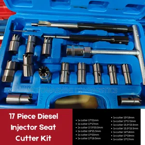 17 Piece Vehicle Diesel Engine Injector Seat Cutter Kit