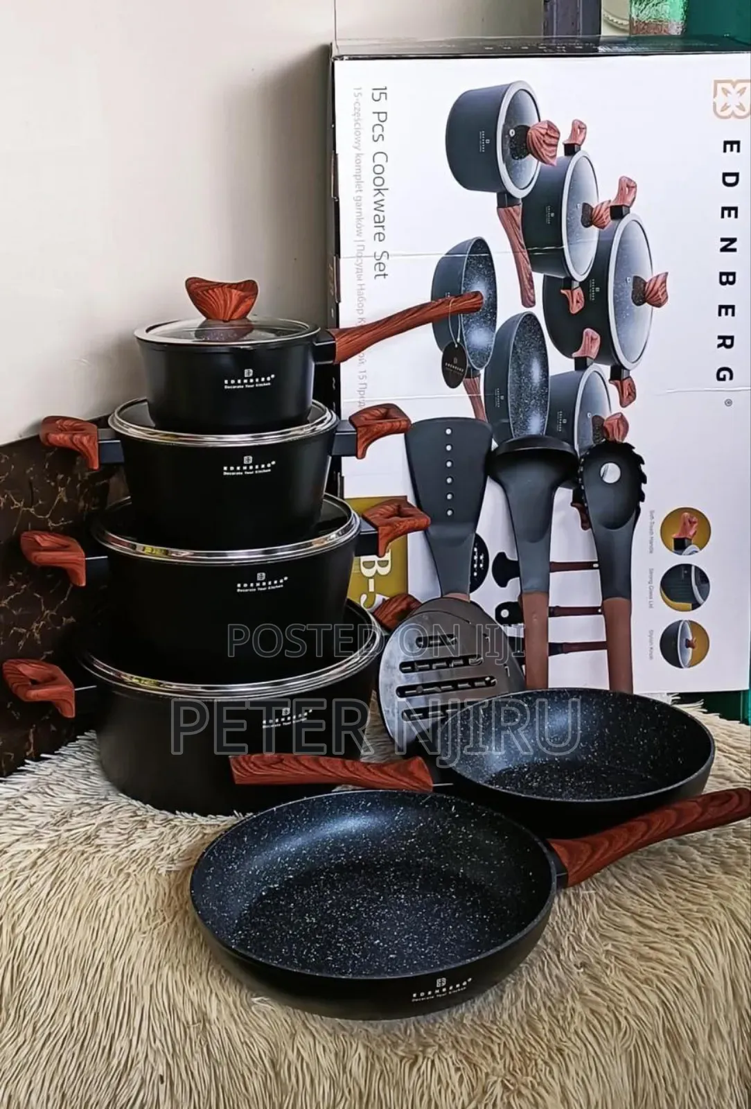 New Model Edenberg 15 Pc's Nonstick Cooking Pots Available