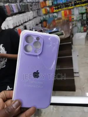 iPhone 16 Pro Max Case Back Soft Silicone Cover -Purple