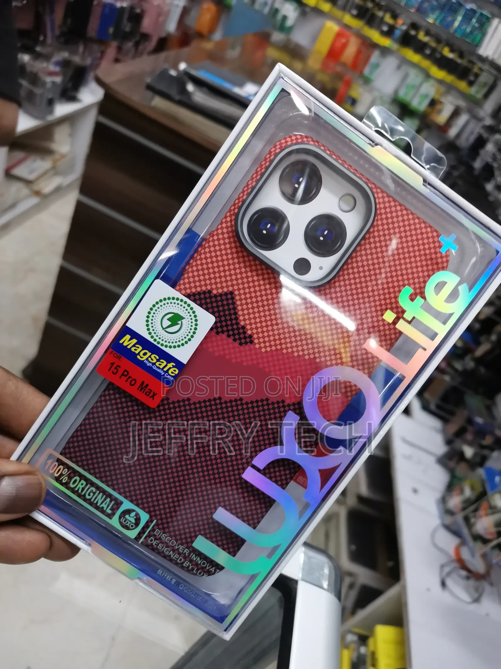 iPhone 15 Pro Max Multicolour Carbon Fiber Back Case