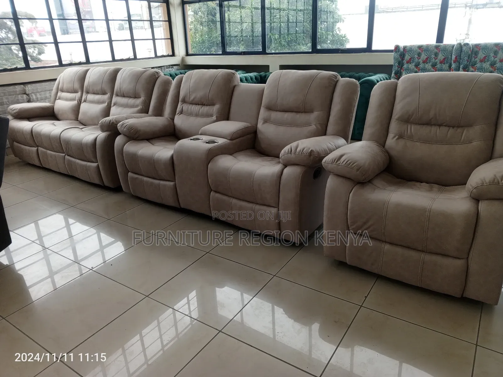 Six Seater Imported Micro Fiber Fabric Recliners