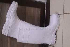 White Steel Toe Industrial Boots