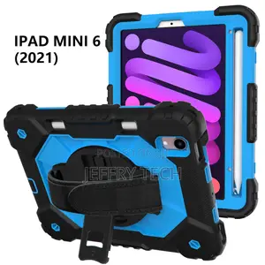 iPad Mini 6 2021 Shockproof Cover With Swivel Stand-Blue