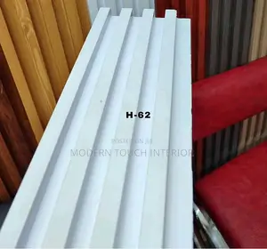Plain White WPC Fluted Wallpanel