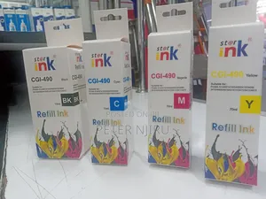 Canon Ink GI-490 Black Magenta Yellow Cyan.