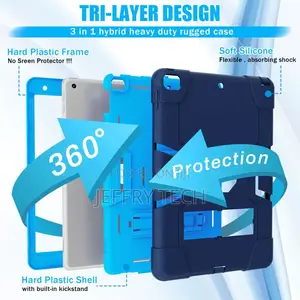 iPad 7th Gen 10.2 Inch 2019 Heavy Duty Rugged Case,Kickstand