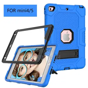 iPad Mini 4 2015 Three Layer Heavy Duty Shockproof Case,Blue