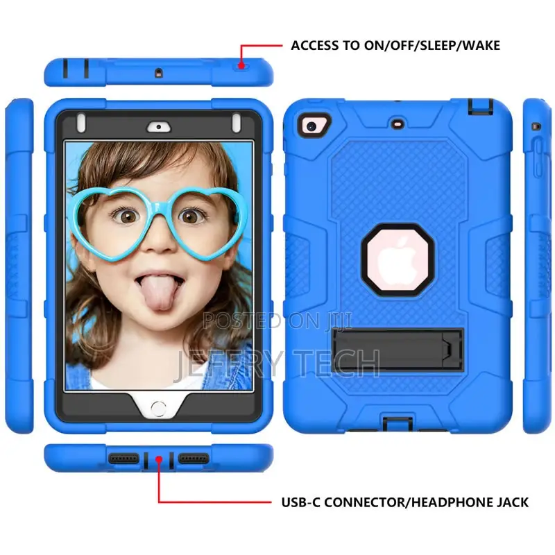iPad Mini 4 2015 Three Layer Heavy Duty Shockproof Case,Blue