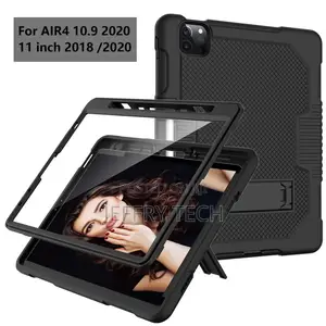 iPad Pro 1st Gen 11 Inch 2018 Heavy Duty Rugged Case,Black