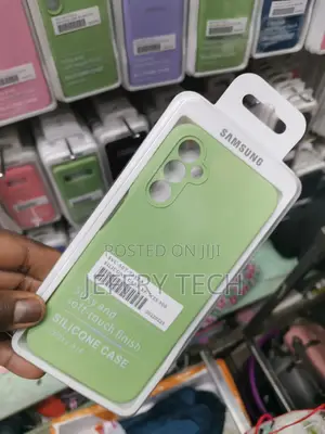 For Samsung Galaxy A14 Case, Soft Silicone Gel Bumper-green