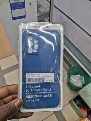 Silicone Back Cover Case for Samsung Galaxy A23-Blue