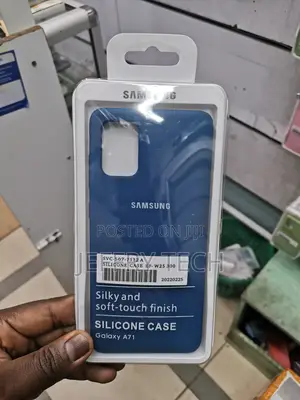 Soft Silicone Case for Samsung Galaxy A71-Blue