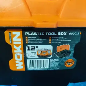 Plastic Tool Box 12'' Wokin Black Toolbox 12 Inch With Tray