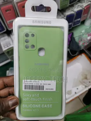 Silicone Soft Back Cover for Samsung Galaxy A21s -Green