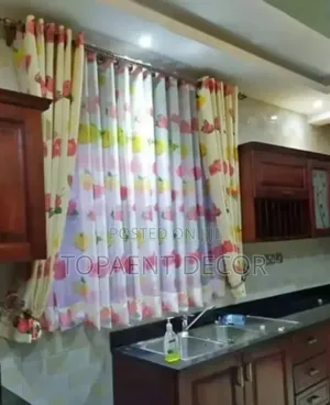 Elegant Fruit Themed Curtains and Matching Sheer
