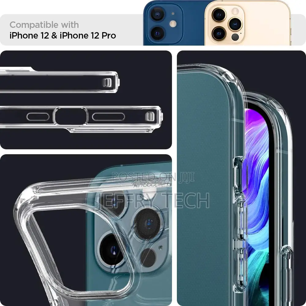 Crystal Back Cover Case Compatible With iPhone 12 Pro/12 (TP