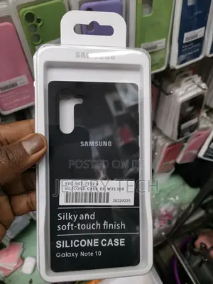 Soft Silicone Phone Case for Samsung Galaxy Note 10+,Black