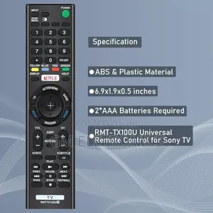 Universal Remote;Sony Bravia Smart LCD LED HD TVS RMT-TX100U