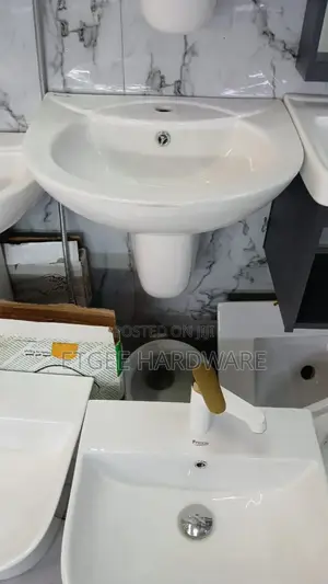 Basin Sink With Half Pedestal