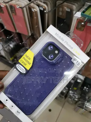 Honeycomb Phone Case for Apple iPhone 15-Purple