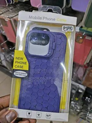 Protective Case for Apple iPhone 15 Pro - Honeycomb - Purple