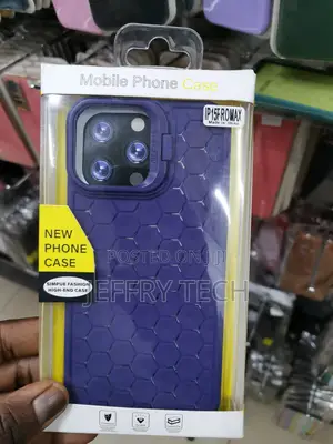 Honeycomb Case Drop-Proof iPhone 15 Pro Max -Purple