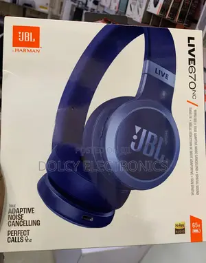 JBL Live 670NC Noise-Cancelling on-Ear Wireless Headphones