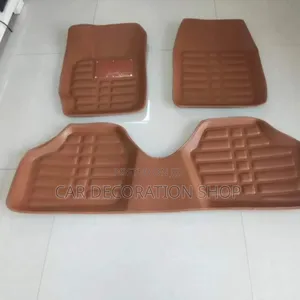 Cocoa Brown 3pc Conjoined Leather Mats