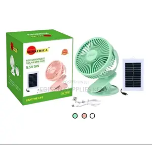 Solar Clip Fan 2 In 1 Rechargeable Fan By USB Or Solar Panel