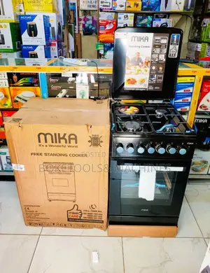 MIKA Standing Cooker, 50cm X 60cm, 3 Gas Pipe Burners + 1 R